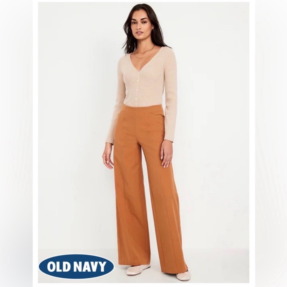 High-Waisted Pull-On Pixie Super Wide-Leg Pants